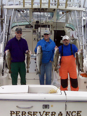 Three Men Holding Fish